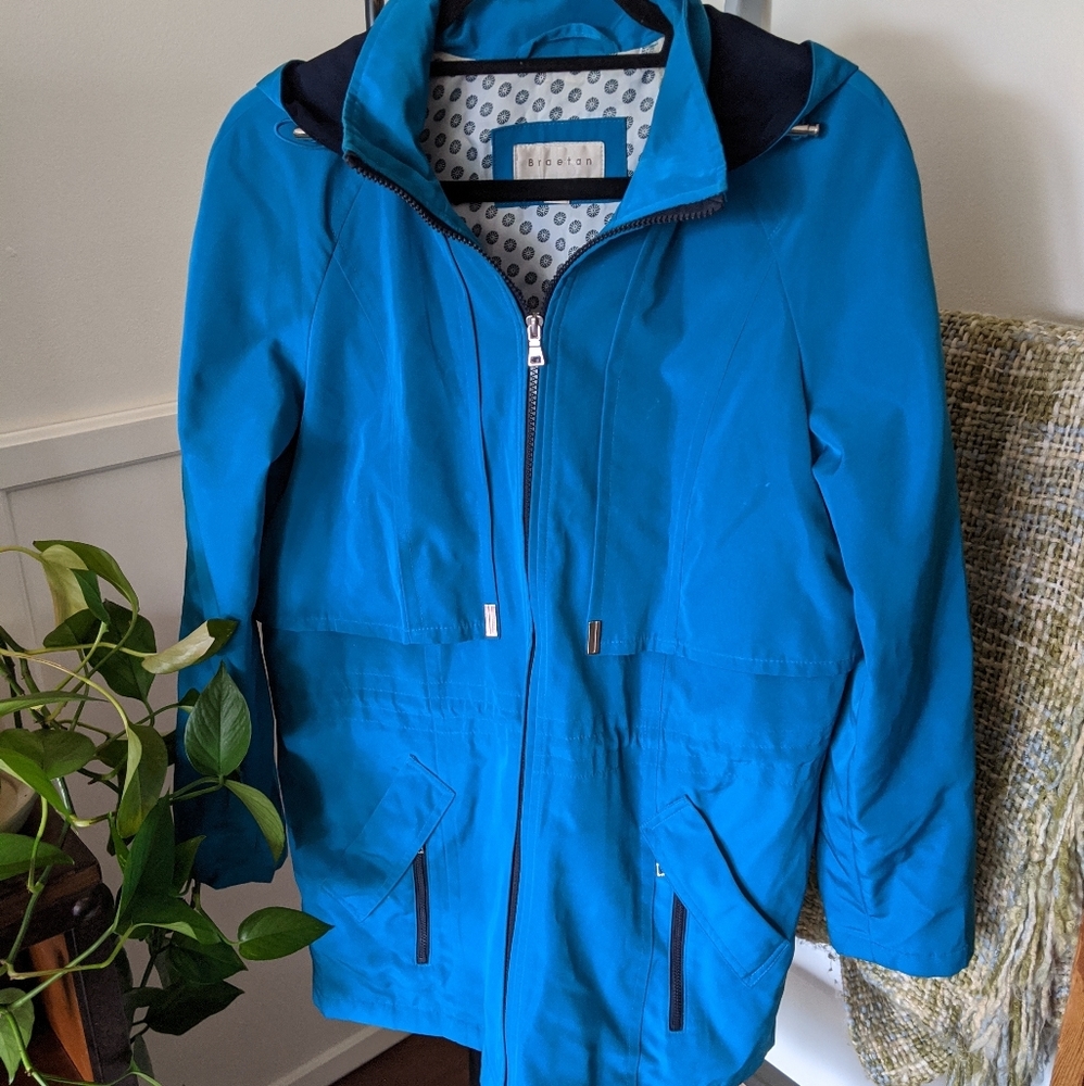 Blue raincoat
